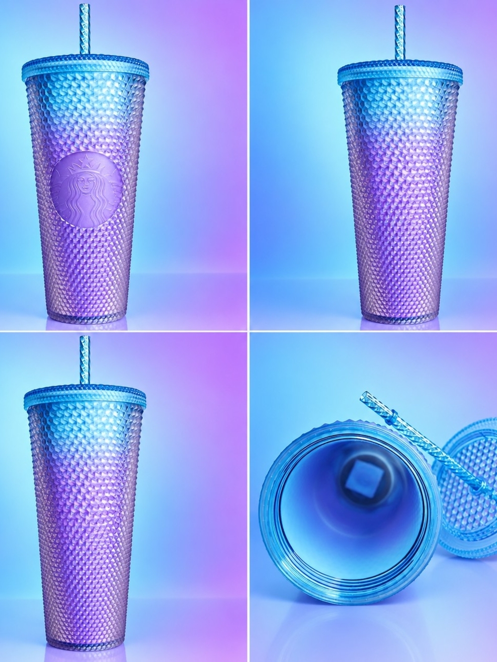 Starbucks Iridescent Studded Tumbler - Blue and Purple
